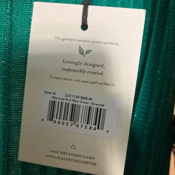 Spell Mercury Knit Maxi Dress, Emerald, Size Medium - Picture 13 of 15